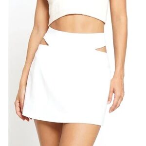 Zara white Cutout Mini Skirt brand new with tags size M
